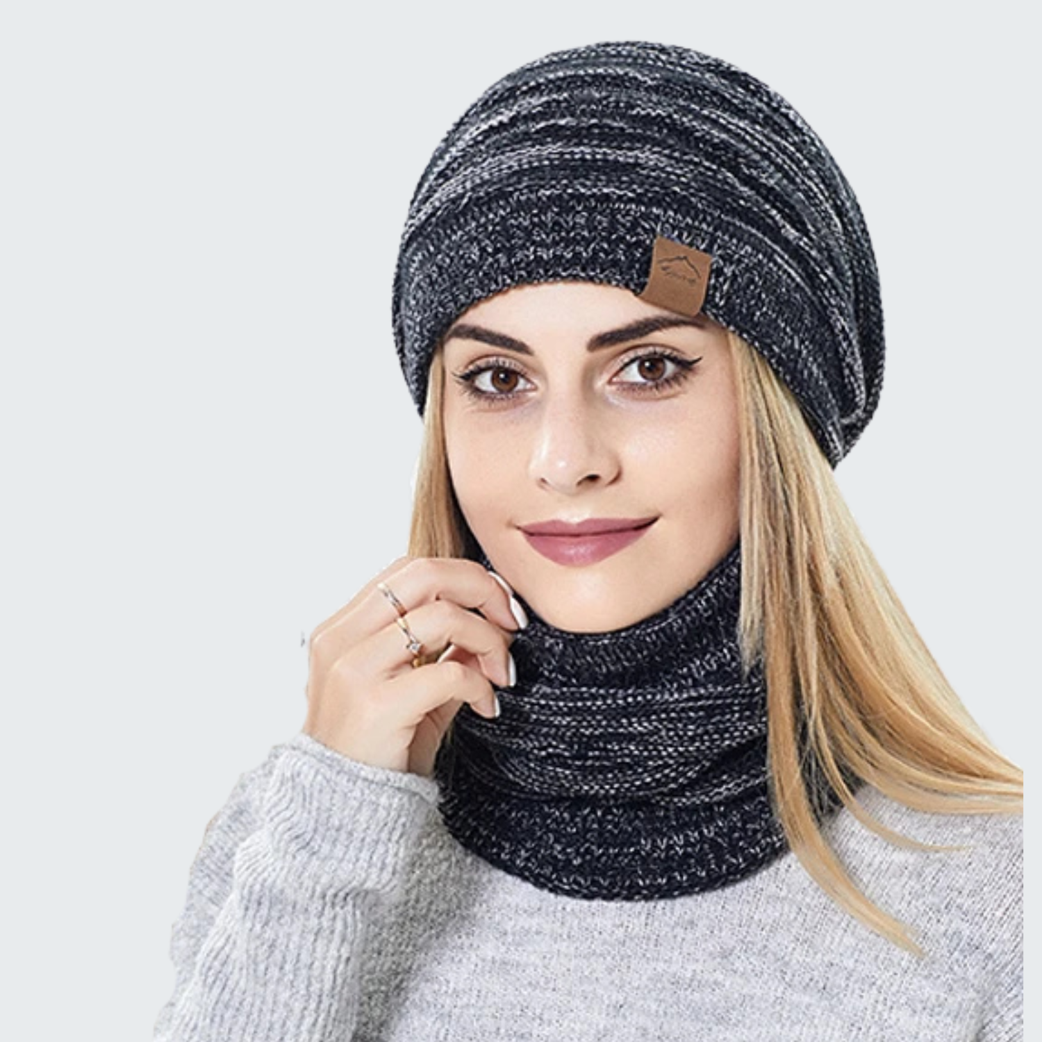 Gorro e Protetor de Pescoço Lã Feminino