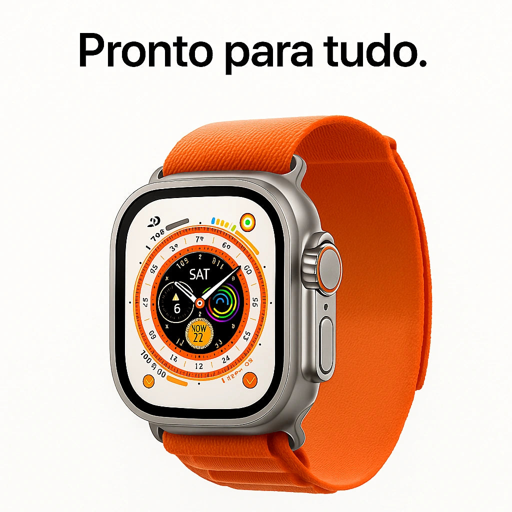 Smartwatch Série 10 Ultra Max 49mm + 7 Pulseiras de Brinde!
