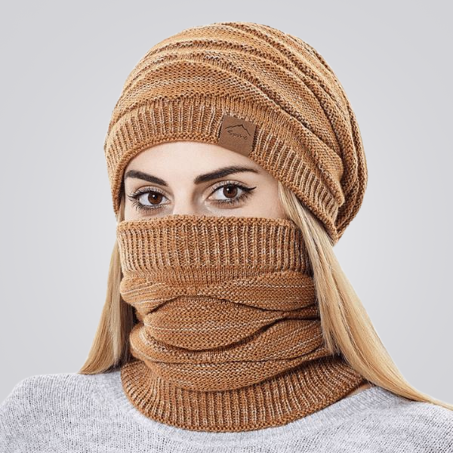 Gorro e Protetor de Pescoço Lã Feminino