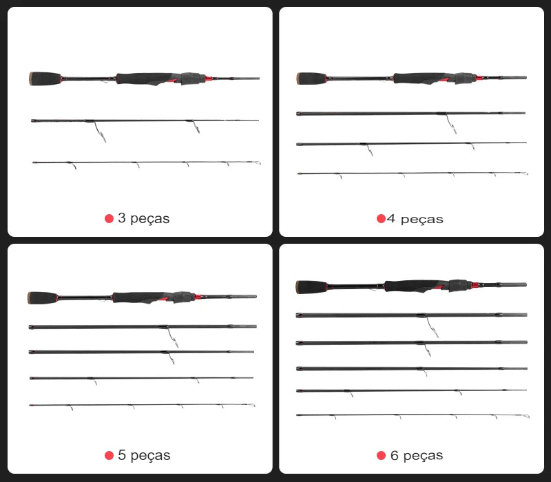 Vara Kasting Brutos Carbono Ultra Light A21 Lançamento 2024