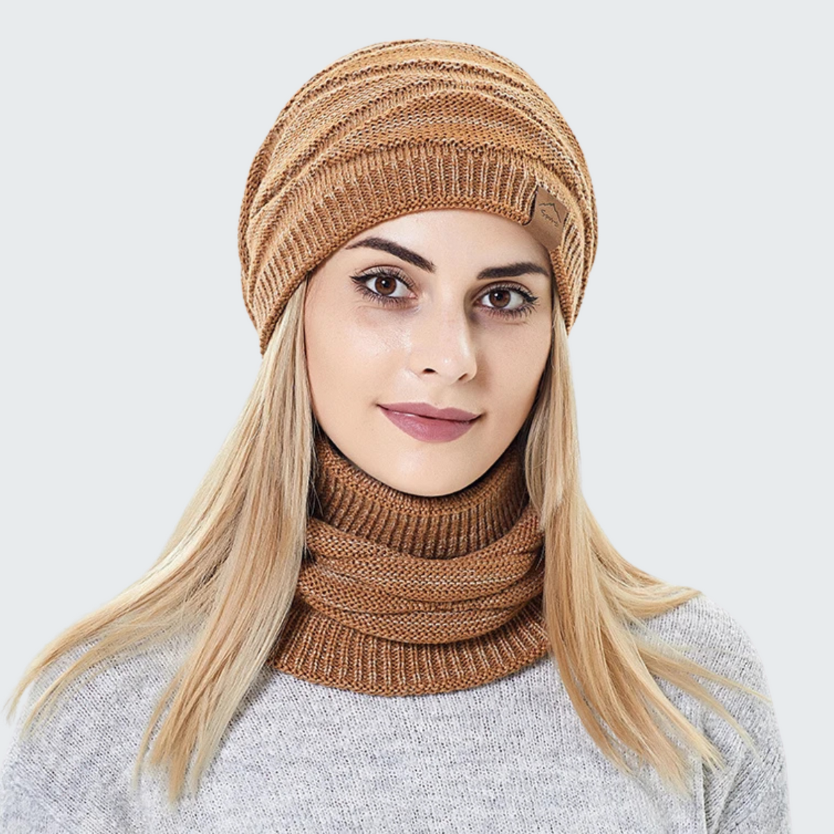 Gorro e Protetor de Pescoço Lã Feminino