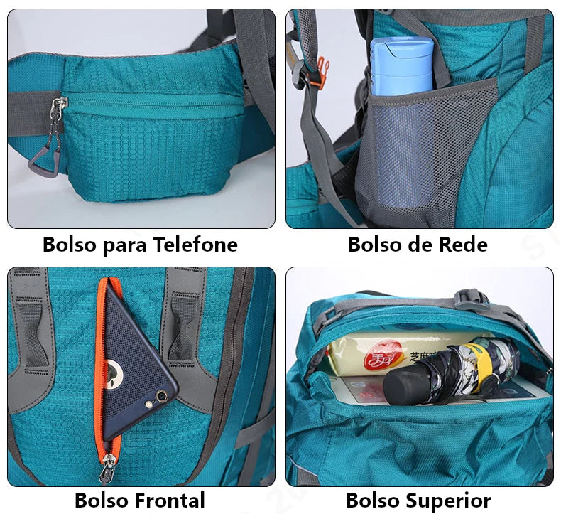 Mochila Cargueira Suporte de Alumínio Costas 60L